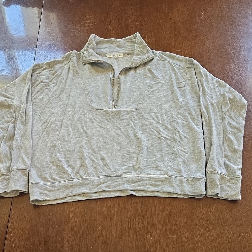 Workshop Republic Gray Quarter-Zip Pullover